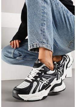 Czarne Sneakersy z Ozdobnymi Paskami Xerraza ze sklepu renee.pl w kategorii Buty sportowe damskie - zdjęcie 178490165