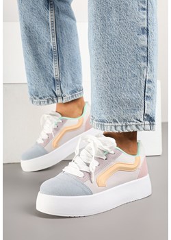 Niebiesko-Fioletowe Sneakersy Kultowe Tenisówki na Grubej Podeszwie Nurisora ze sklepu renee.pl w kategorii Buty sportowe damskie - zdjęcie 178496236