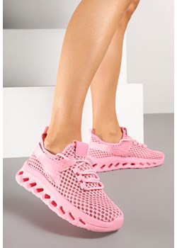 Fuksjowe Buty Sportowe Sneakersy Siateczkowe na Tłoczonej Platformie Lurilia ze sklepu renee.pl w kategorii Buty sportowe damskie - zdjęcie 178497967