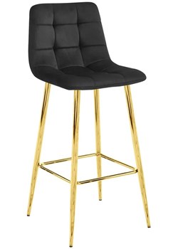 Czarny metalowy hoker glamour C4-F40 ze sklepu Edinos.pl w kategorii Hokery - zdjęcie 178514797