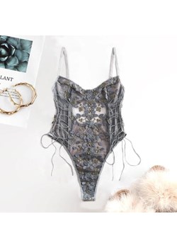 Body z haftem i wiązaniem - Różowy ze sklepu Intimica.pl w kategorii Body damskie - zdjęcie 178518507