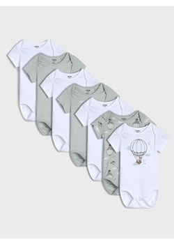 Sinsay - Body z motywem balonu 7 pack - biały ze sklepu Sinsay w kategorii Odzież dla niemowląt - zdjęcie 178528999