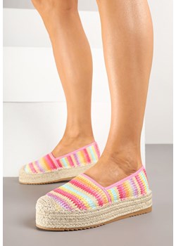 Różowe Espadryle w Szydełkowy Wzór z Plecioną Podeszwą Tillarina ze sklepu born2be.pl w kategorii Espadryle damskie - zdjęcie 178529529