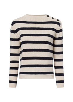 Weekend Max Mara Sweter damski z dzianiny - Maglia Kobiety Bawełna écru w paski ze sklepu vangraaf w kategorii Swetry damskie - zdjęcie 178530408