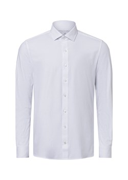 Finshley & Harding Koszula męska Mężczyźni Super Slim Fit Bawełna biały jednolity ze sklepu vangraaf w kategorii Koszule męskie - zdjęcie 178530436