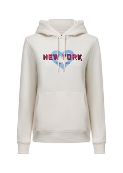 Tommy Jeans Damski sweter z kapturem Kobiety Bawełna écru jednolity ze sklepu vangraaf w kategorii Bluzy damskie - zdjęcie 178530448
