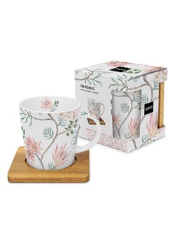 ppd Kubek jumbo "Fiore" w kolorze białym ze wzorem - 400 ml ze sklepu Limango Polska w kategorii Naczynia - zdjęcie 178531796