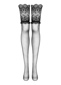 Czarne pończochy do pasa Obsidian Stockings BN6752, Kolor czarny, Rozmiar 2XL, Beauty Night ze sklepu Intymna w kategorii Pończochy - zdjęcie 178536576