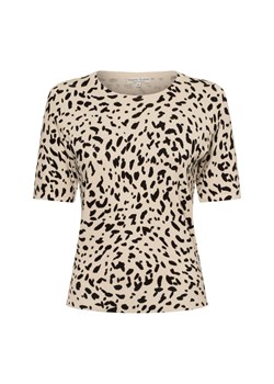 Marie Lund Damska koszulka z dzianiny Kobiety Sztuczne włókno beżowy wzorzysty ze sklepu vangraaf w kategorii Swetry damskie - zdjęcie 178537518