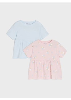 Sinsay - Koszulki 2 pack z baskinką - różowy ze sklepu Sinsay w kategorii Kaftaniki i bluzki - zdjęcie 178541777