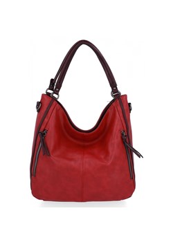 Uniwersalna Torebka Damska XL Na Co Dzień firmy Hernan HB0379 Bordowa ze sklepu PaniTorbalska w kategorii Torby Shopper bag - zdjęcie 178544365