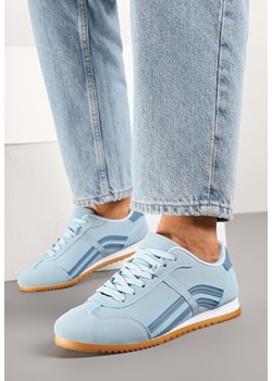 Niebieskie Sneakersy Typu Klasyczne Tenisówki Zdobione Przeszyciami Zardiva ze sklepu renee.pl w kategorii Buty sportowe damskie - zdjęcie 178544807