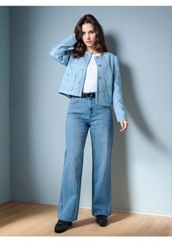 Sinsay - Jeansy high waist - niebieski ze sklepu Sinsay w kategorii Jeansy damskie - zdjęcie 178551285