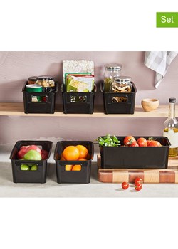 Violeta Home Koszyki (6 szt.) w kolorze czarnym - 31 x 17 x 10,5 cm ze sklepu Limango Polska w kategorii Pojemniki kuchenne - zdjęcie 178552259