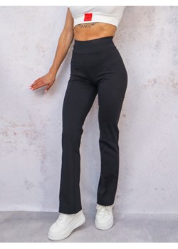 LEGGINSY PRĄŻKOWANE Z NASZYWKĄ- CZARNE ze sklepu olika.com.pl w kategorii Spodnie damskie - zdjęcie 178554998