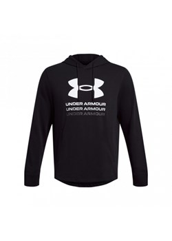 Chłopięca bluza dresowa nierozpinana z kapturem Under Armour UA Boys Rival Terry Hoodie - czarna ze sklepu Sportstylestory.com w kategorii Bluzy chłopięce - zdjęcie 178555679