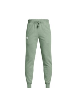 Chłopięce spodnie dresowe Under Armour UA Rival Fleece Joggers - zielone ze sklepu Sportstylestory.com w kategorii Spodnie chłopięce - zdjęcie 178555866