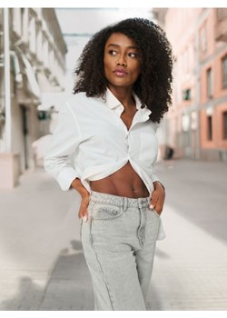 Sinsay - Jeansy high waist - szary ze sklepu Sinsay w kategorii Jeansy damskie - zdjęcie 178562165