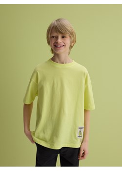 Reserved - Bawełniany T-shirt z haftem - żółty ze sklepu Reserved w kategorii T-shirty chłopięce - zdjęcie 178563087