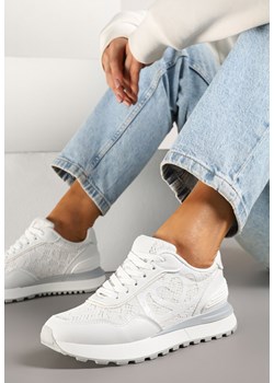 Białe Sneakersy z Koronkowymi Zdobieniami Dallriva ze sklepu renee.pl w kategorii Buty sportowe damskie - zdjęcie 178569269
