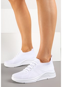 Białe Siateczkowe Buty Sportowe Sneakersy na Zdobionej Podeszwie Talloti ze sklepu renee.pl w kategorii Buty sportowe damskie - zdjęcie 178569365