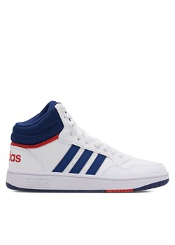 Sneakersy adidas HOOPS MID 3.0 K GZ9647 Biały ze sklepu eobuwie.pl w kategorii Trampki dziecięce - zdjęcie 178575308