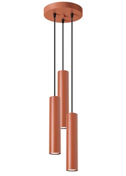 Nowoczesna czerwona lampa trzyramienna - 5X M060 F1-A32 ze sklepu Edinos.pl w kategorii Lampy wiszące - zdjęcie 178576767