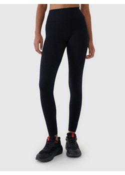 Damskie legginsy treningowe 4F 4FWSS25TFTIF380 - czarne ze sklepu Sportstylestory.com w kategorii Spodnie damskie - zdjęcie 178576936