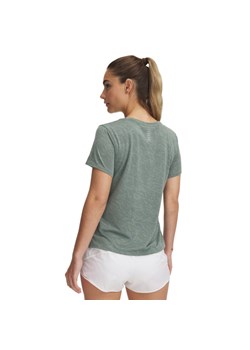 Damska koszulka do biegania Under Armour UA Launch Camo Shortsleeve - zielona ze sklepu Sportstylestory.com w kategorii Bluzki damskie - zdjęcie 178577028