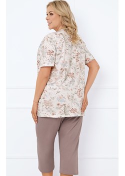 Bawełniana piżama damska Ermida, Kolor ecru-cappuccino, Rozmiar M, Italian Fashion - id: 195802 - marki Italian Fashion - 178580235 Bawełniana piżama damska Ermida, Kolor ecru-cappuccino, Rozmiar M, Italian Fashion ze sklepu Intymna w kategorii Piżamy damskie - zdjęcie 178580235