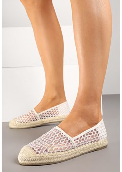 Beżowe Siateczkowe Espadryle Ozdobione Plecionką Telovianna ze sklepu born2be.pl w kategorii Espadryle damskie - zdjęcie 178582757