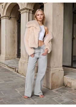 Sinsay - Jeansy high waist - szary ze sklepu Sinsay w kategorii Jeansy damskie - zdjęcie 178585175