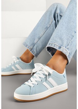 Jasnoniebieskie Sneakersy Ozdobione Motywem Pasków Flortewi ze sklepu renee.pl w kategorii Buty sportowe damskie - zdjęcie 178591607