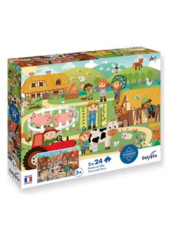 Calypto Puzzle (2 szt.) &quot;Farm &amp; City&quot; - 2 x 24 szt. - 3+ ze sklepu Limango Polska w kategorii Puzzle - zdjęcie 178593785