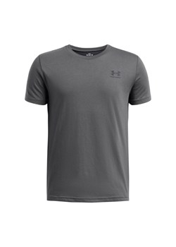 Chłopięcy t-shirt basic Under Armour UA B Sportstyle Lc SS - szary ze sklepu Sportstylestory.com w kategorii T-shirty chłopięce - zdjęcie 178599046