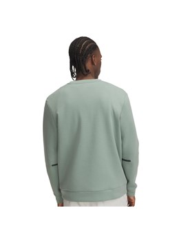 Męska bluza dresowa nierozpinana bez kaptura Under Armour UA Unstoppable Flc Crew Eu - zielona ze sklepu Sportstylestory.com w kategorii Bluzy męskie - zdjęcie 178599066