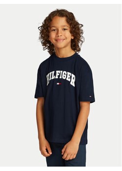 Tommy Hilfiger T-Shirt Varsity KB0KB09533 Granatowy Regular Fit ze sklepu MODIVO w kategorii T-shirty chłopięce - zdjęcie 178599757