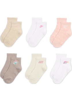 Skarpety do kostki dla małych dzieci Nike Flow-Ral (6 par) - Brązowy ze sklepu Nike poland w kategorii Skarpetki dziecięce - zdjęcie 178601966