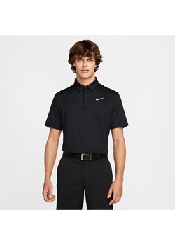 Męska gładka koszulka polo do golfa Dri-FIT Nike Tour - Czerń ze sklepu Nike poland w kategorii T-shirty męskie - zdjęcie 178602407