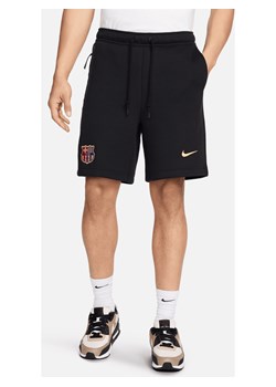 Męskie spodenki piłkarskie Nike FC Barcelona Tech Fleece - Czerń ze sklepu Nike poland w kategorii Spodenki męskie - zdjęcie 178602497