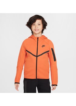 Rozpinana bluza z kapturem dla dużych dzieci Nike Sportswear Tech Fleece - Pomarańczowy ze sklepu Nike poland w kategorii Spodnie męskie - zdjęcie 178603009