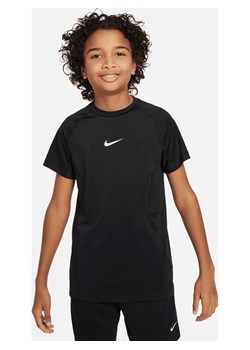 Koszulka z krótkim rękawem dla dużych dzieci (chłopców) Dri-FIT Nike Pro - Czerń ze sklepu Nike poland w kategorii T-shirty chłopięce - zdjęcie 178603309