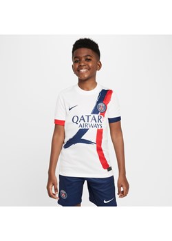 Koszulka piłkarska dla dużych dzieci Nike Dri-FIT Paris Saint-Germain Stadium 2024/25 (wersja wyjazdowa) – replika - Biel ze sklepu Nike poland w kategorii T-shirty chłopięce - zdjęcie 178603417