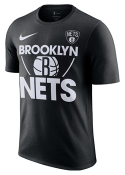T-shirt męski Nike NBA Brooklyn Nets Courtside - Czerń ze sklepu Nike poland w kategorii T-shirty męskie - zdjęcie 178603786