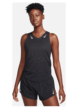 Damska koszulka bez rękawów do biegania Dri-FIT ADV Nike AeroSwift - Czerń ze sklepu Nike poland w kategorii Bluzki damskie - zdjęcie 178604385