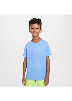 Koszulka treningowa dla dużych dzieci (chłopców) Nike Dri-FIT Miler - Niebieski ze sklepu Nike poland w kategorii T-shirty chłopięce - zdjęcie 178604927