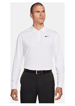 Męska koszulka polo do golfa z długim rękawem Nike Dri-FIT Victory - Biel ze sklepu Nike poland w kategorii T-shirty męskie - zdjęcie 178605265