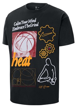 T-shirt męski Nike NBA Max90 Miami Heat Courtside - Czerń ze sklepu Nike poland w kategorii T-shirty męskie - zdjęcie 178605889