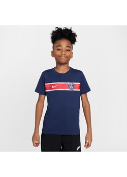 T-shirt piłkarski dla dużych dzieci Nike Paris Saint-Germain Heritage - Niebieski ze sklepu Nike poland w kategorii T-shirty chłopięce - zdjęcie 178606218