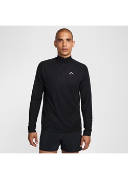 Męska warstwa środkowa z zamkiem 1/2 Dri-FIT Nike Trail - Czerń ze sklepu Nike poland w kategorii Bluzy męskie - zdjęcie 178606766